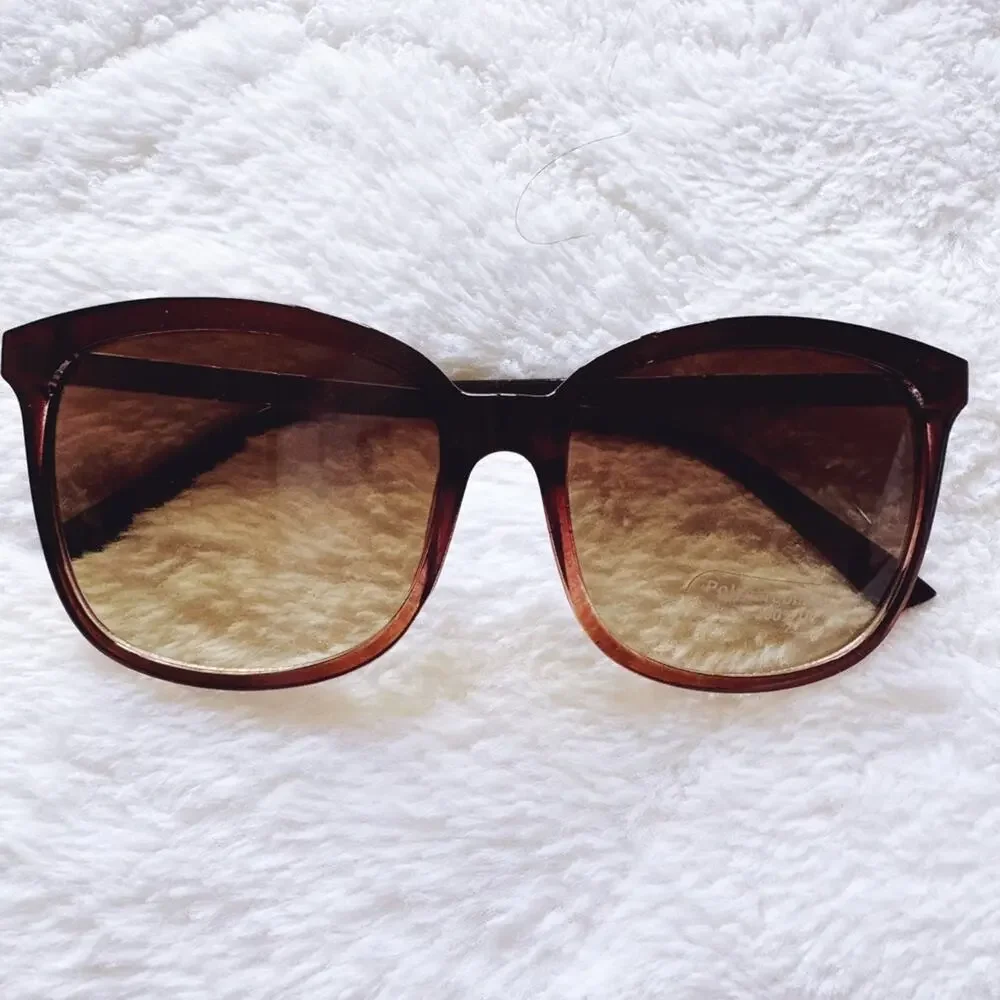 Joanne Clear Brown Square Sunglasses
